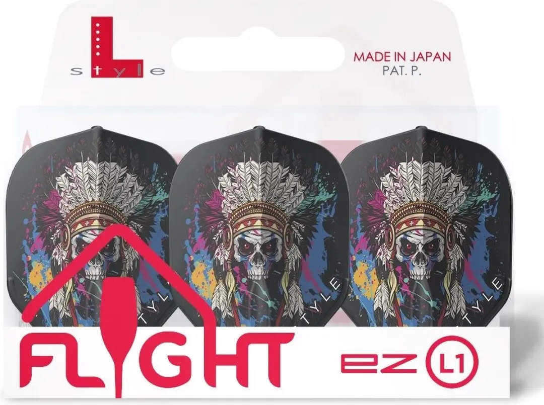 L-Style Champagne Flight EZ L1 Chief Skull Black Dartvleugels