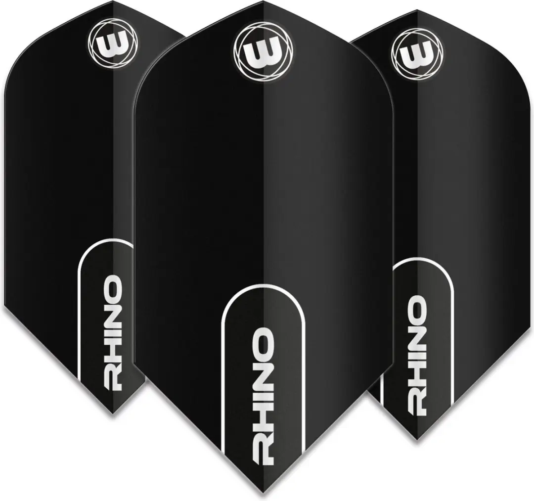 Winmau Rhino Slim Dart Flights - 3 Stuks - Zwart
