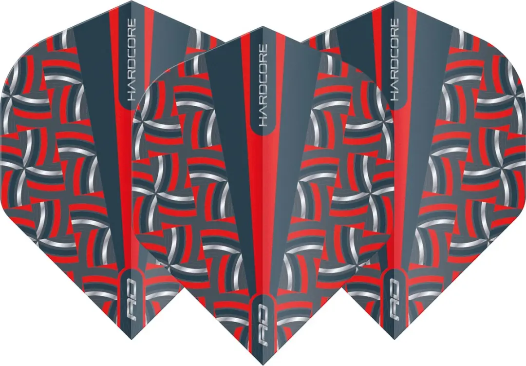 Red Dragon Hardcore Radical Red Dart Flights - 3 Stuks