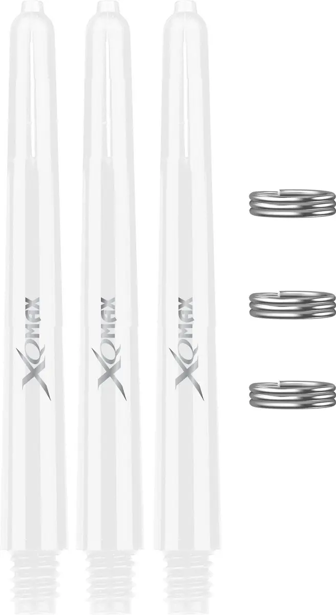 XQMax Dart Shafts Wit48 - 15 Stuks - Medium - Wit