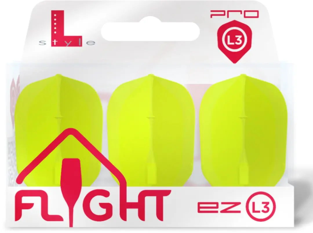 L-Style EZ L3 Neon Geel Dart Flights FP1383 - 3 Stuks