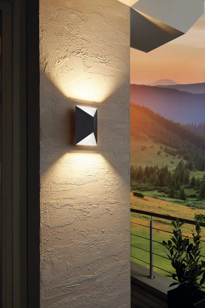 Eglo Predazzo Wandlamp LED 2 Lichts - Antraciet/Wit