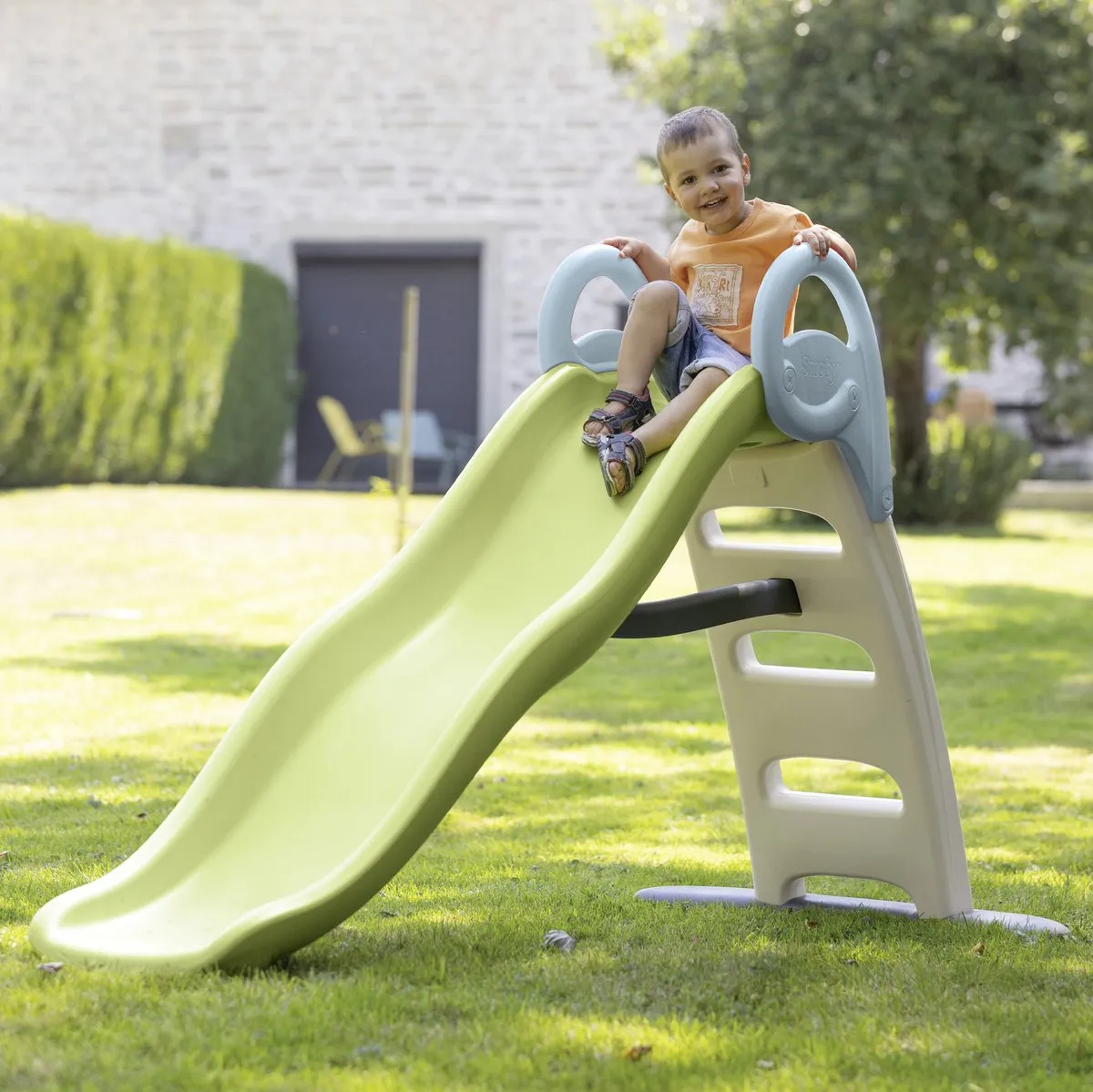 Smoby Life Glijbaan Funny Slide 7600820405 - Peuter - Groen/Wit/Grijs