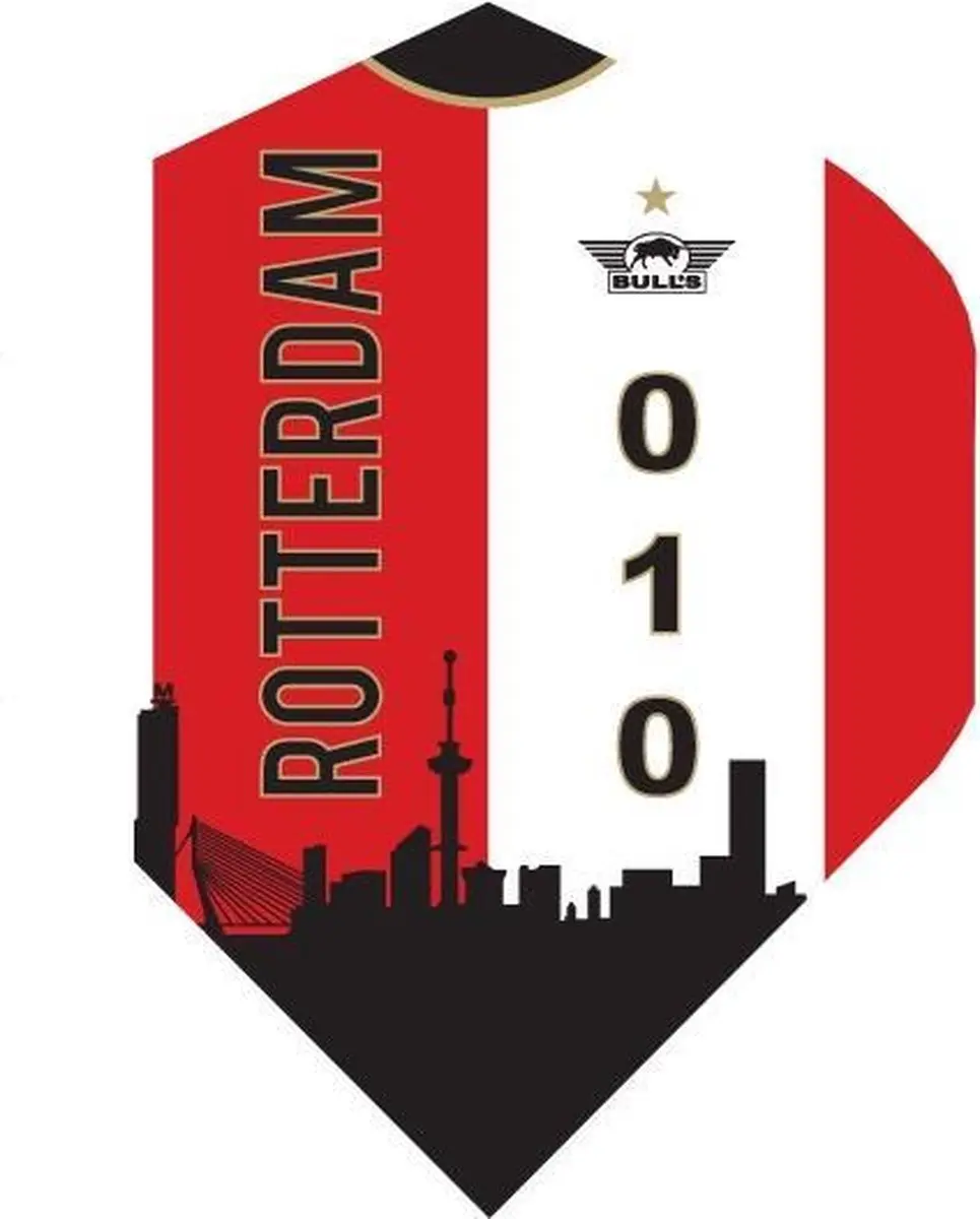 Bull's BU50835 Voetbalclub Dart Flights - 3 Stuks - Rood