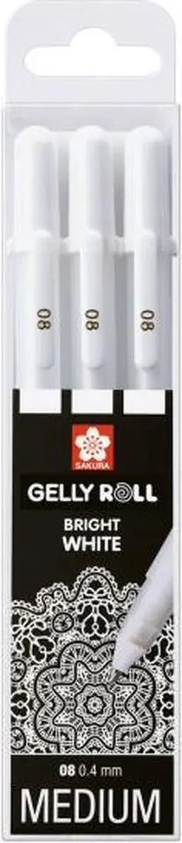 Sakura Basic Set 3 Gelpennen Zuiver Wit