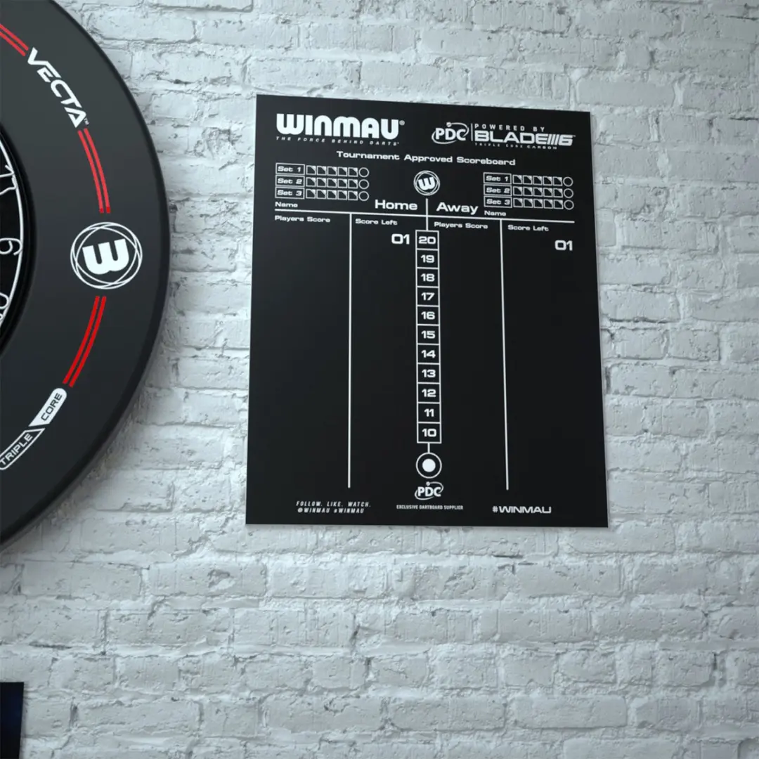 Winmau Dart Scorebord - Wit