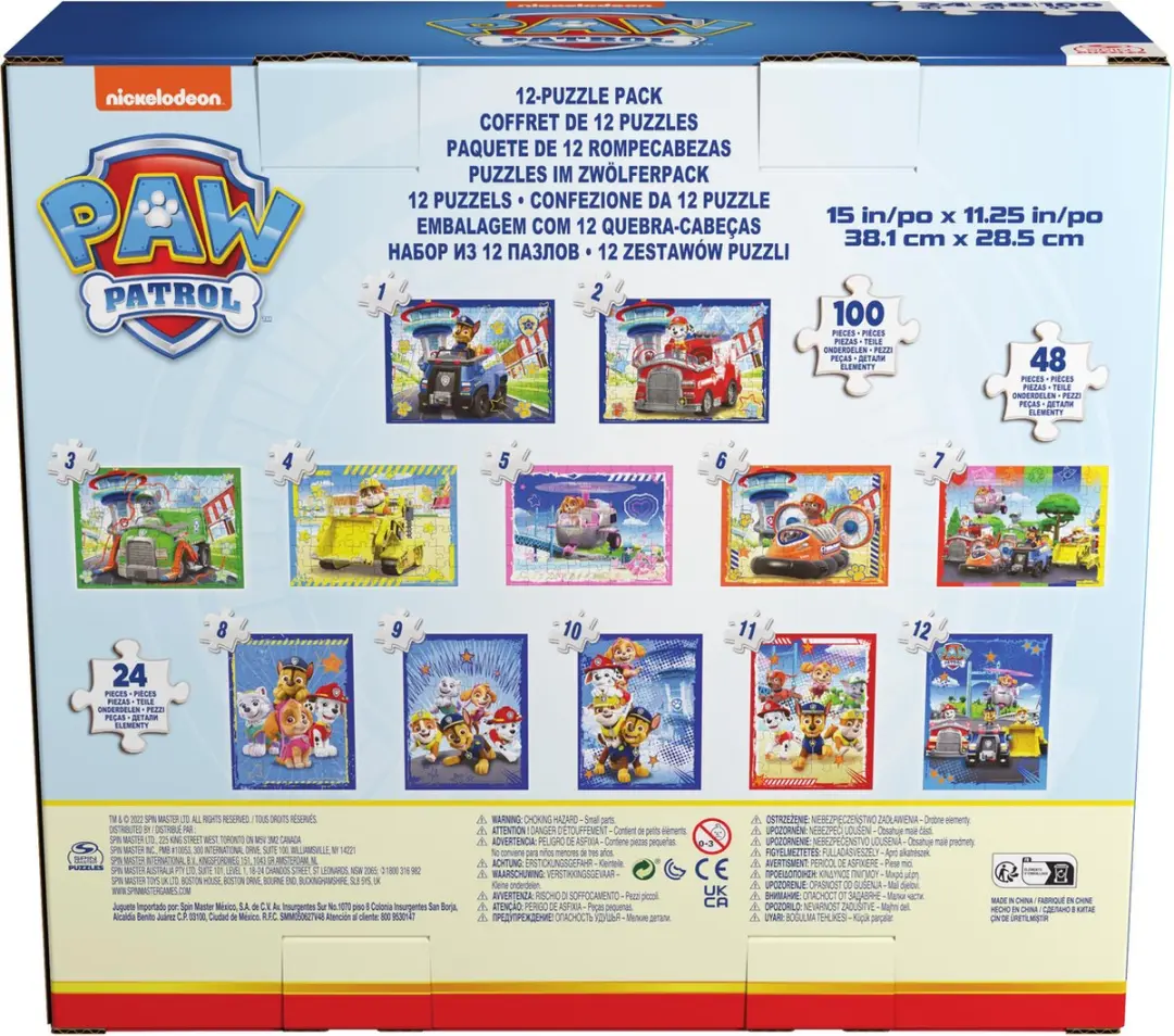 PAW Patrol Puzzelset - 172 Stuks (5x24/5x48/2x100) - Multicolor