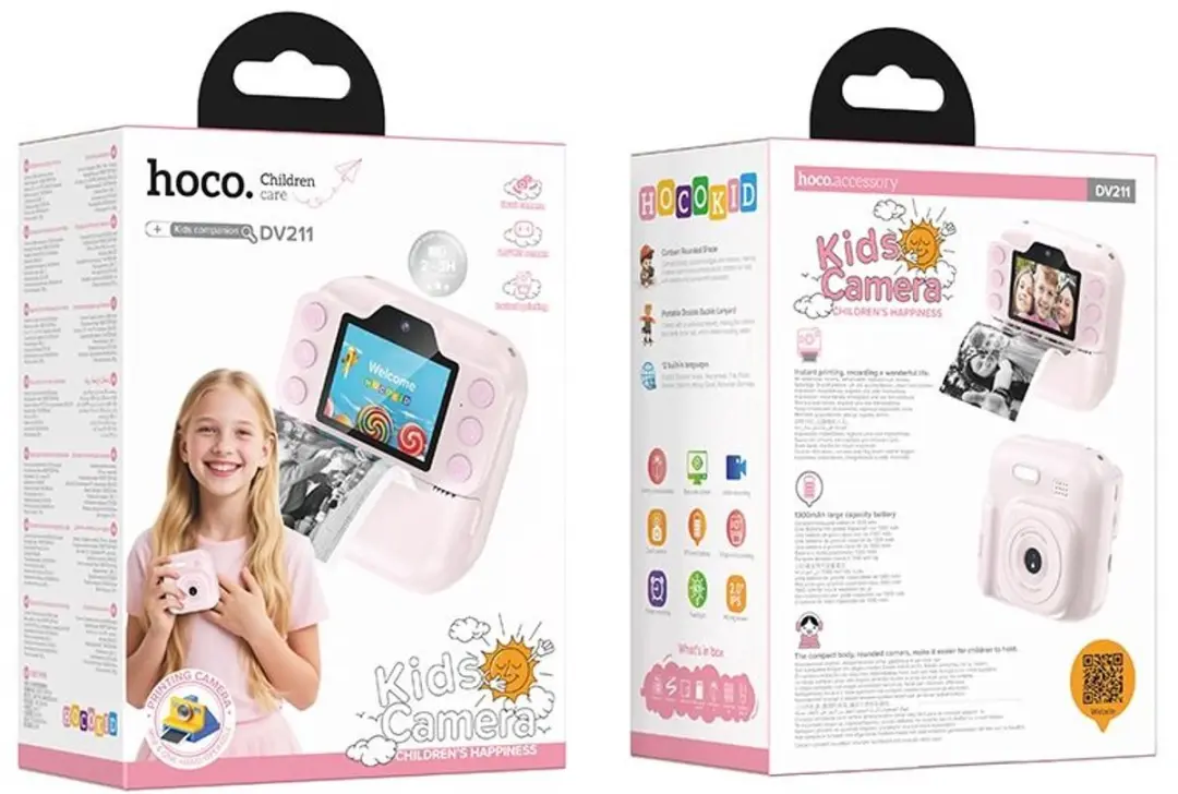 Hoco Kinder Instant Print Camera DV211 - Roze