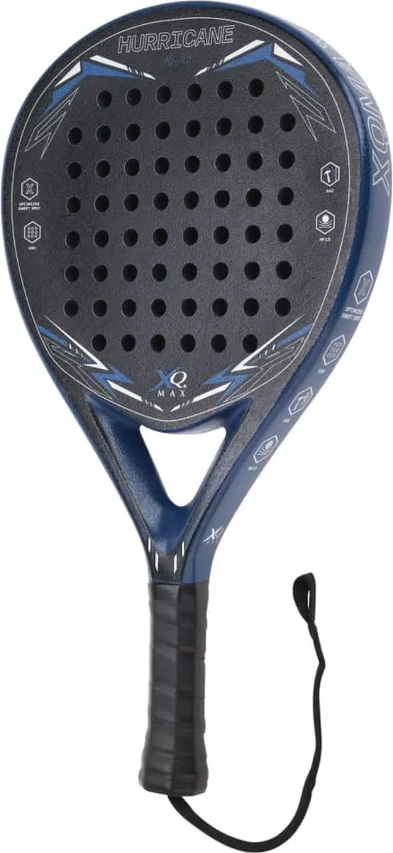 XQMax Hurricane Padelracket - Blauw/Zwart