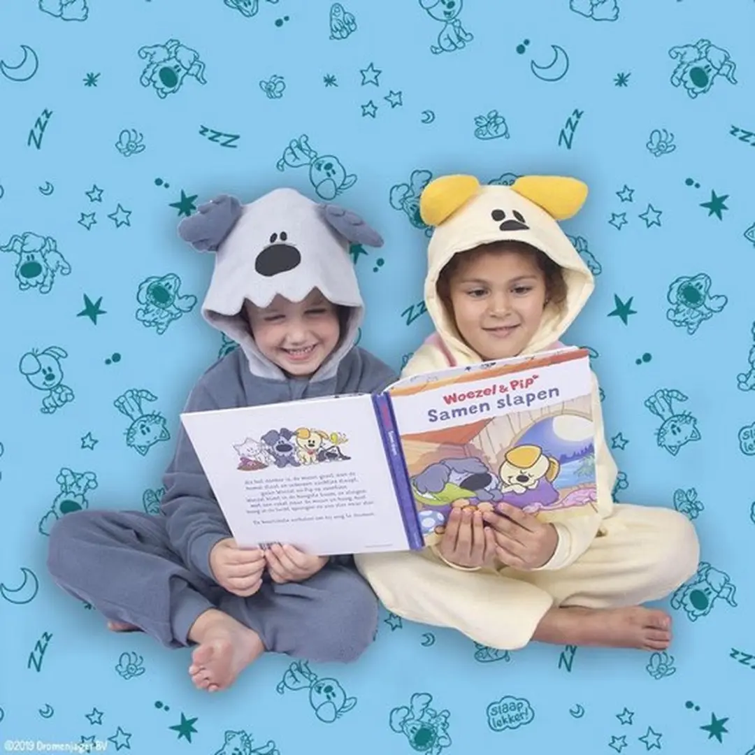 Woezel & Pip Pip Onesie - Kinderpyjama 116/122 - Geel