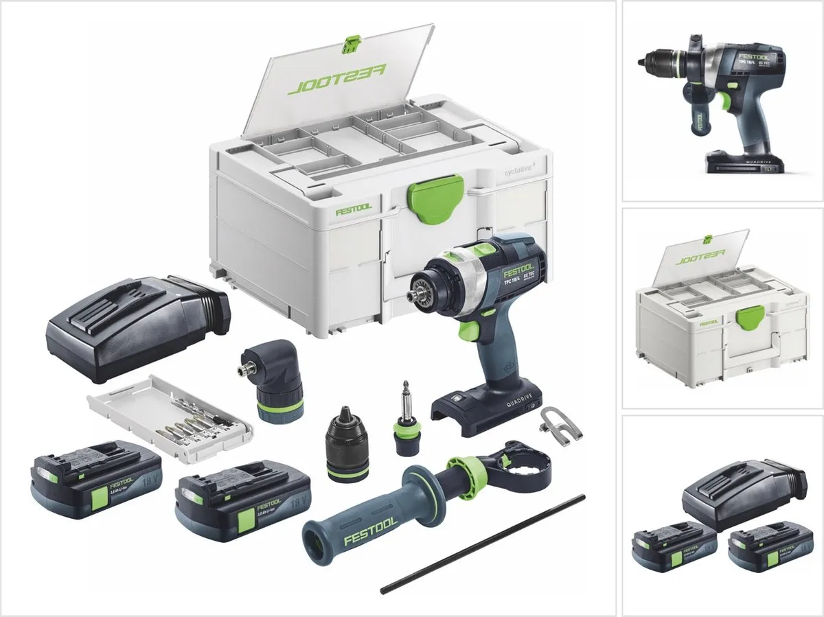 Festool TPC 18/4 I-Basic-Set Accu-Slagboormachine 18V 75Nm