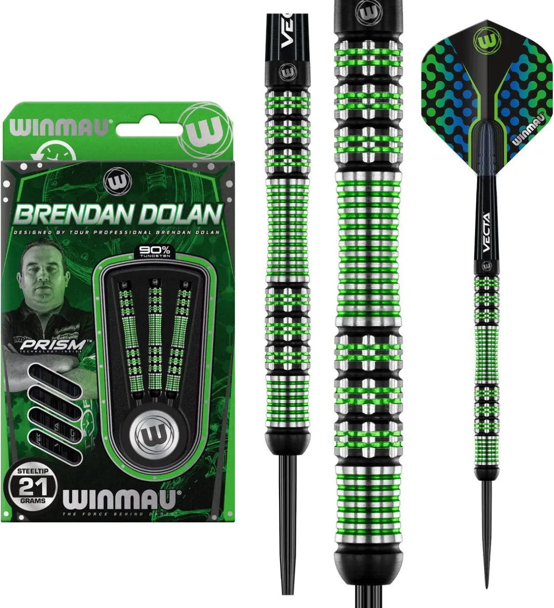 Winmau Brendan Dolan 90% Dartpijlen