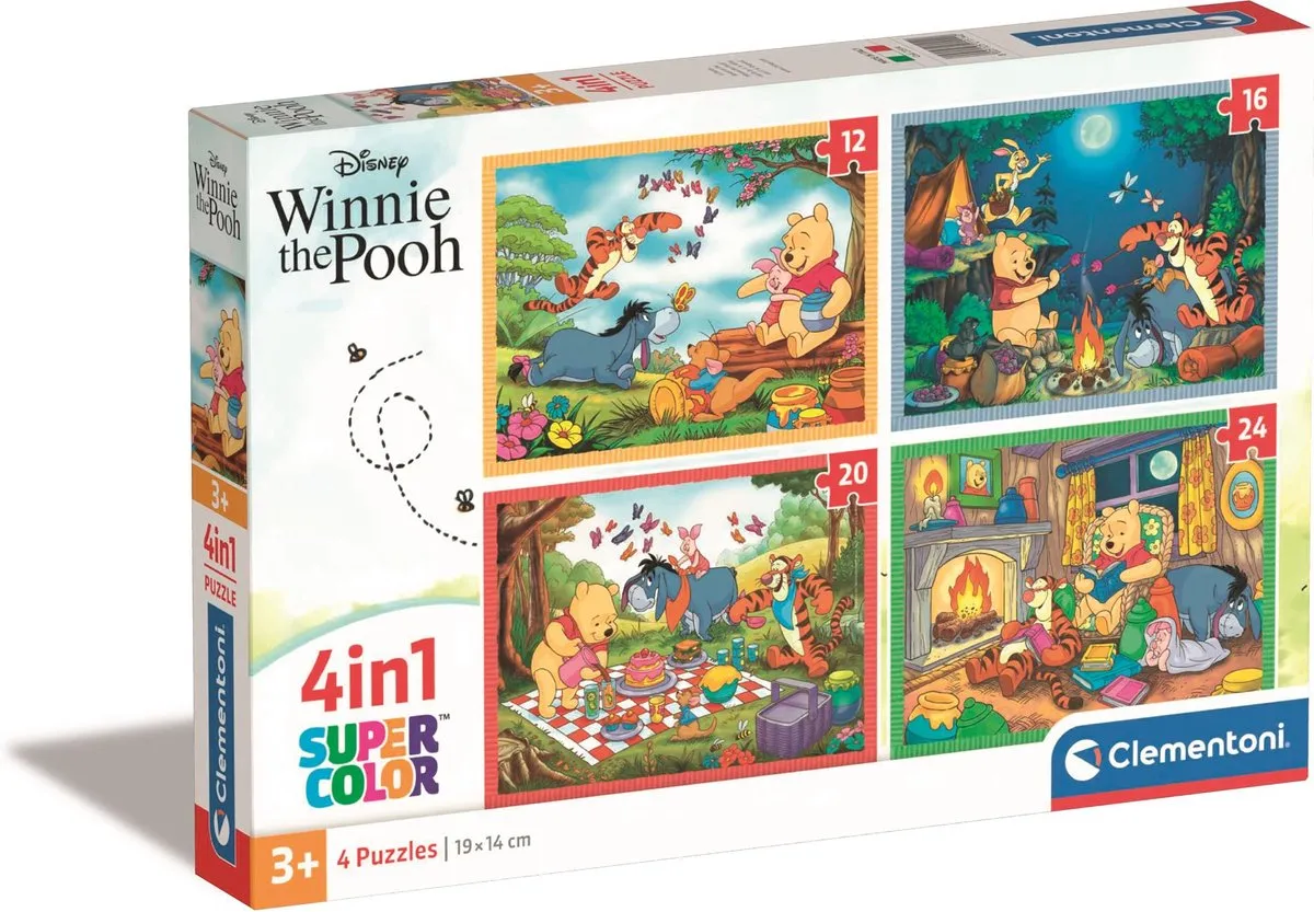 Clementoni Winnie the Pooh 4-in-1 Puzzel - 72 Stuks