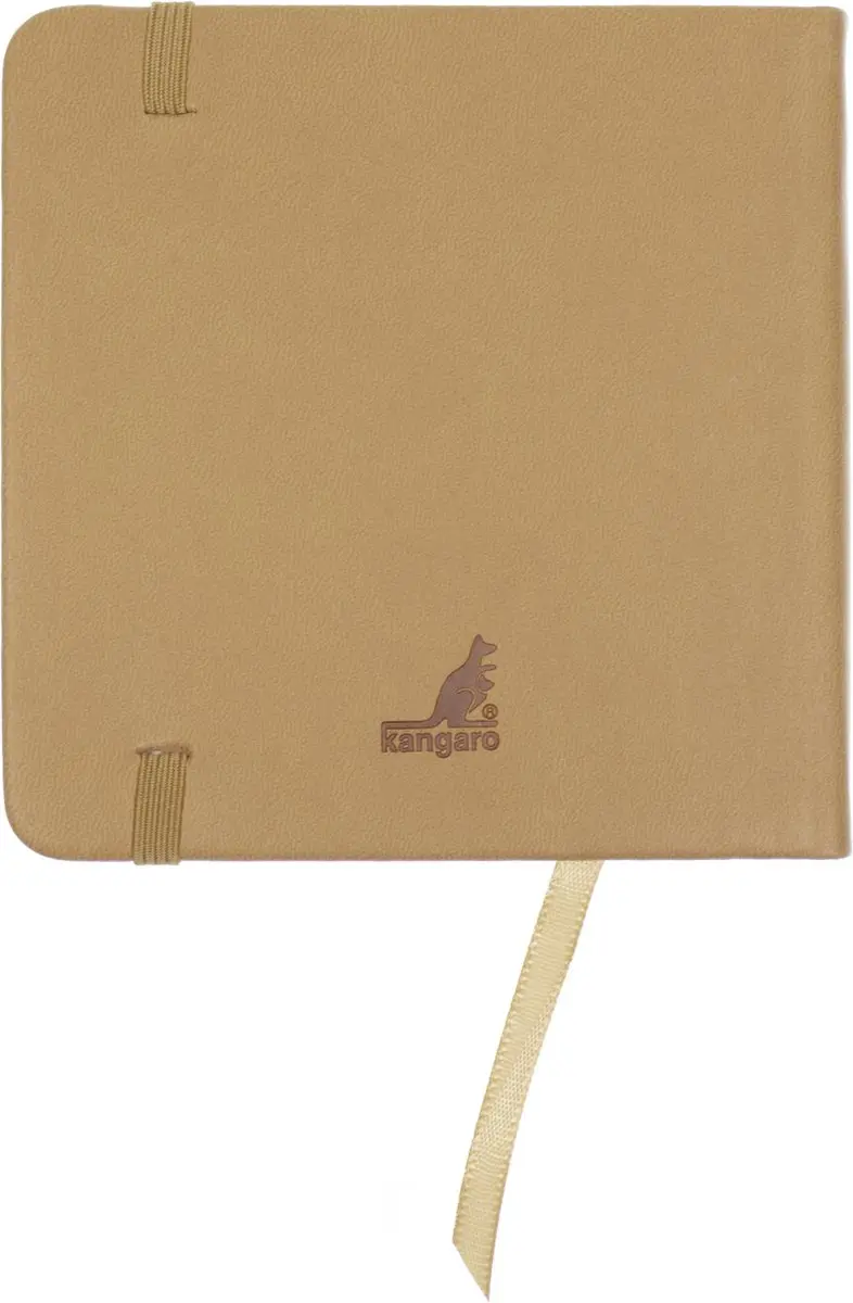 Kangaro Schetsboek 12x12cm Taupe - PU-hardcover met elastiek - afbeelding 6 van 6