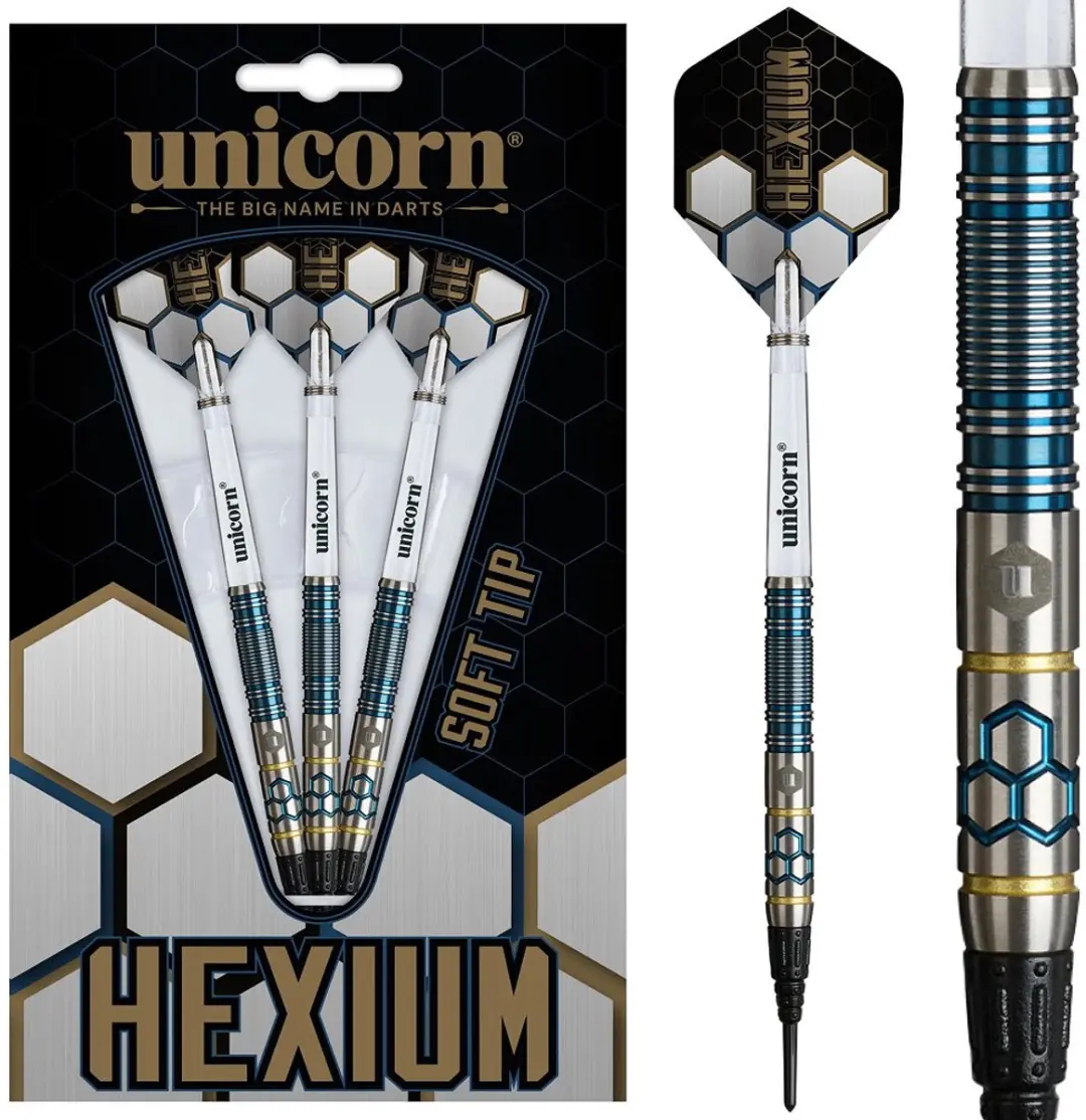 Unicorn Hexium 2 Soft Tip Darts 3 Stuks