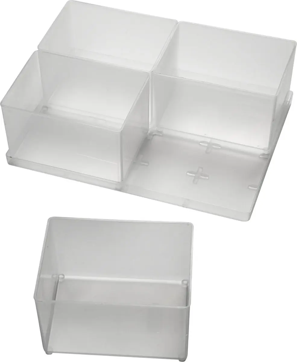Raaco 80 4xBA7-1 Assortimentskoffer - 220x69x160mm Transparant
