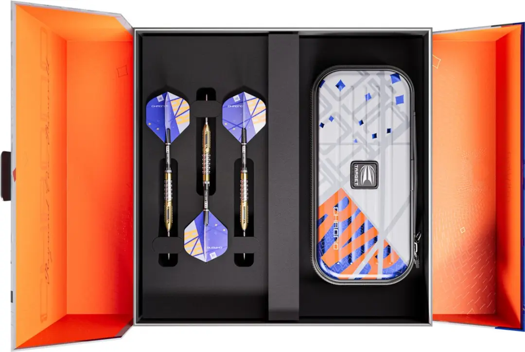 Target Raymond van Barneveld Chrono Swiss Point 95% Dartpijlen - 3 Stuks - Goud/Zilver