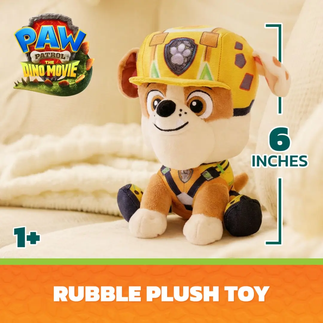 PAW Patrol Rubble Dino Knuffel 15cm - Meerkleurig - afbeelding 6 van 6