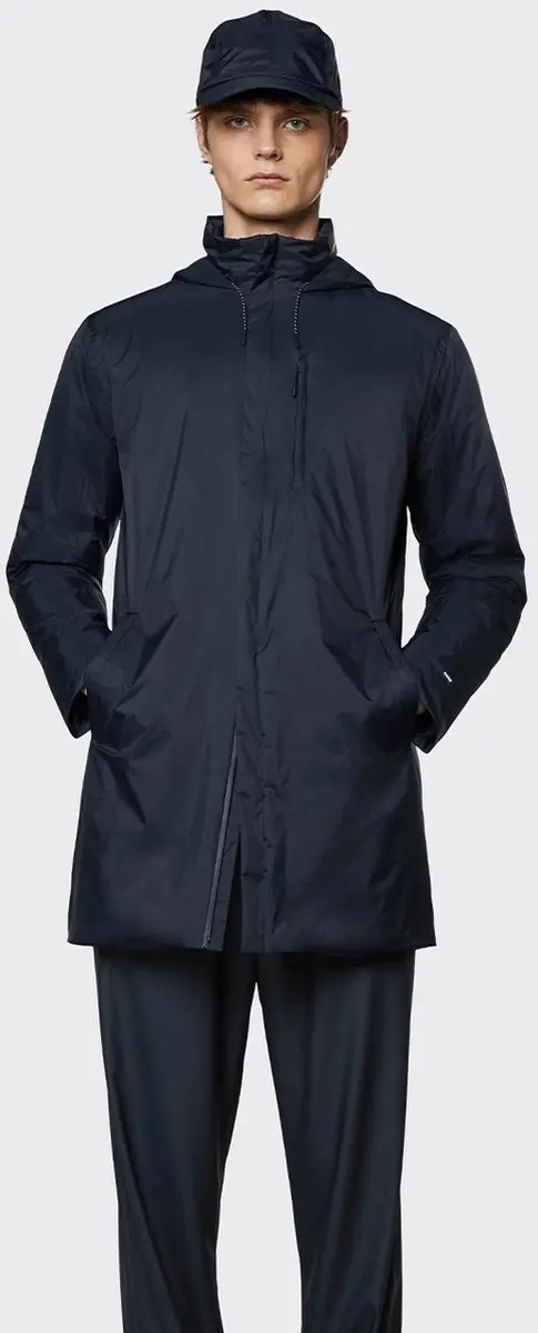 Rains Gevoerde Regenjas Padded Navy - XS