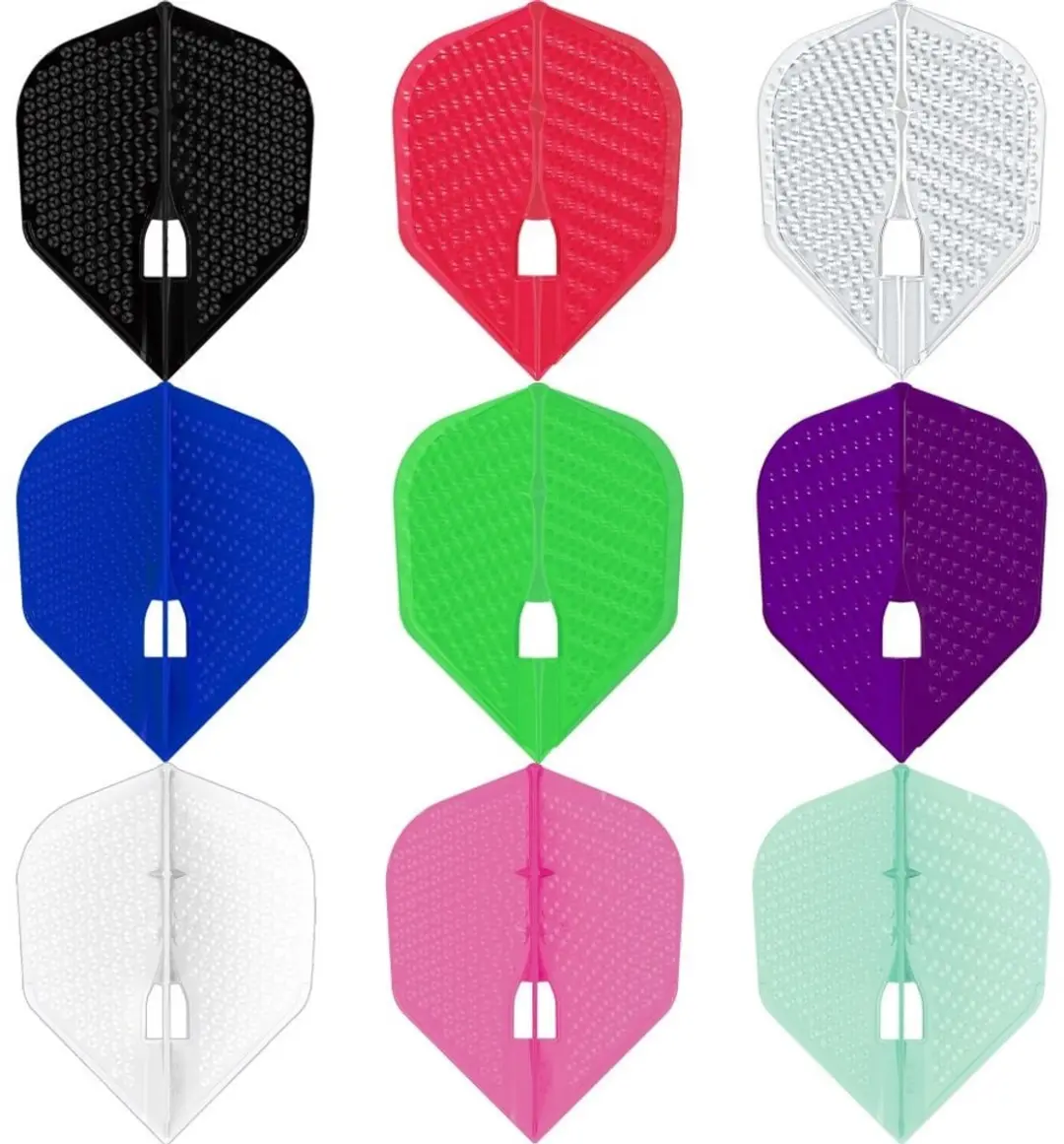 L-Style Champagne L3 Shape Dimple Clear Dart Flights FP4359 - 3 Stuks