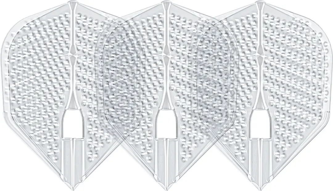 L-Style Champagne L3 Shape Dimple Clear Dart Flights FP4359