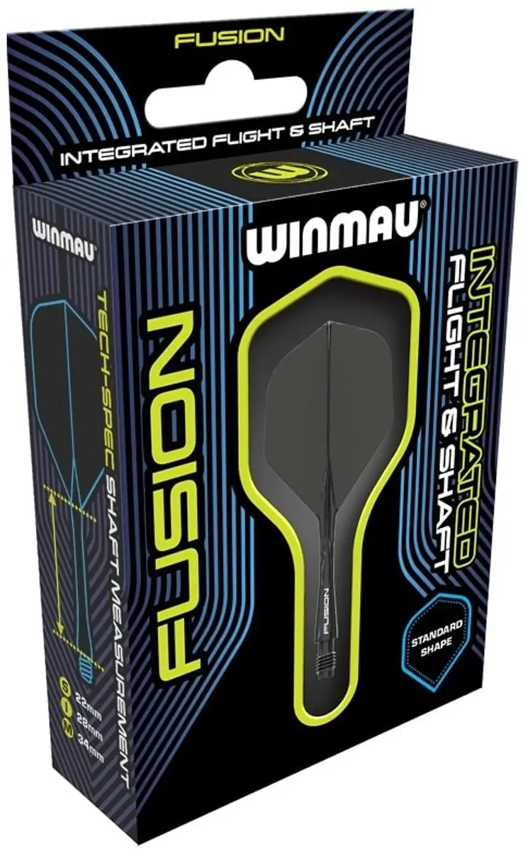 Winmau Fusion Solid Black Dart Flights - 3 Stuks - afbeelding 6 van 6