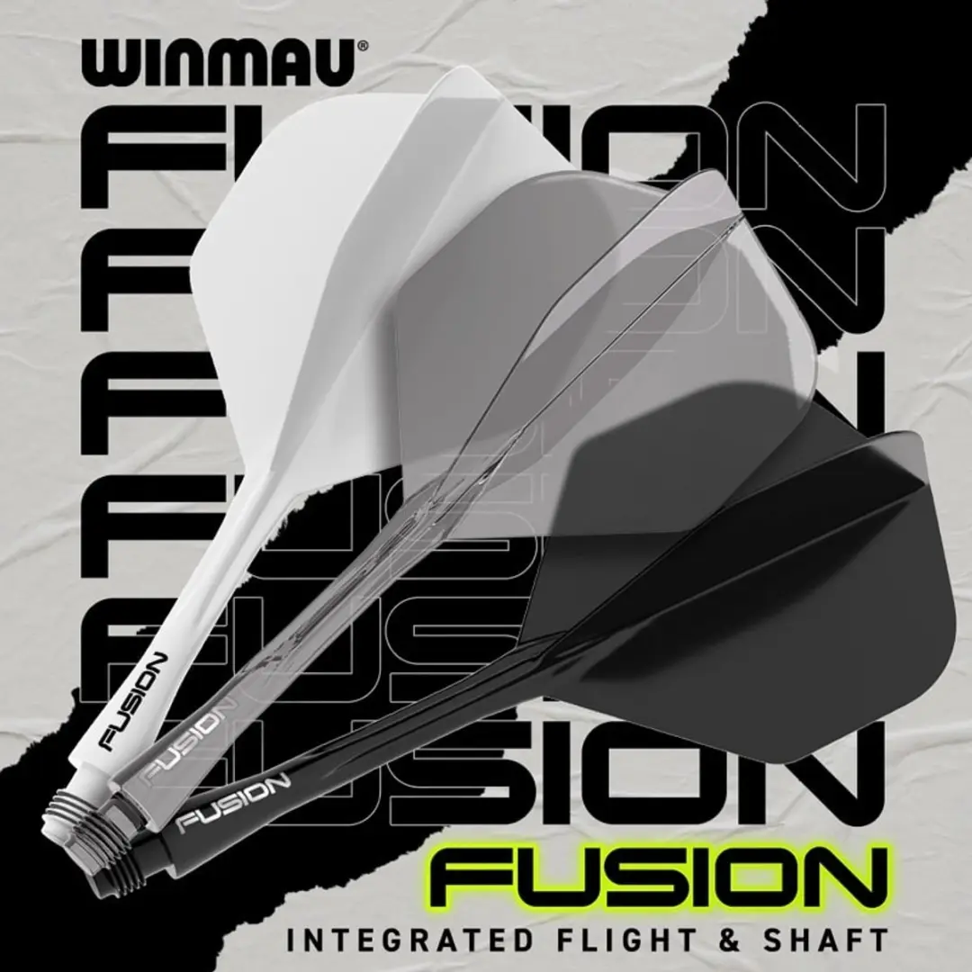 Winmau Fusion Solid Black Dart Flights - 3 Stuks