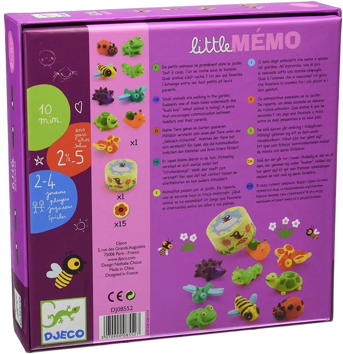 Djeco Little Memo Geheugenspel 2084 - 2-4 Spelers