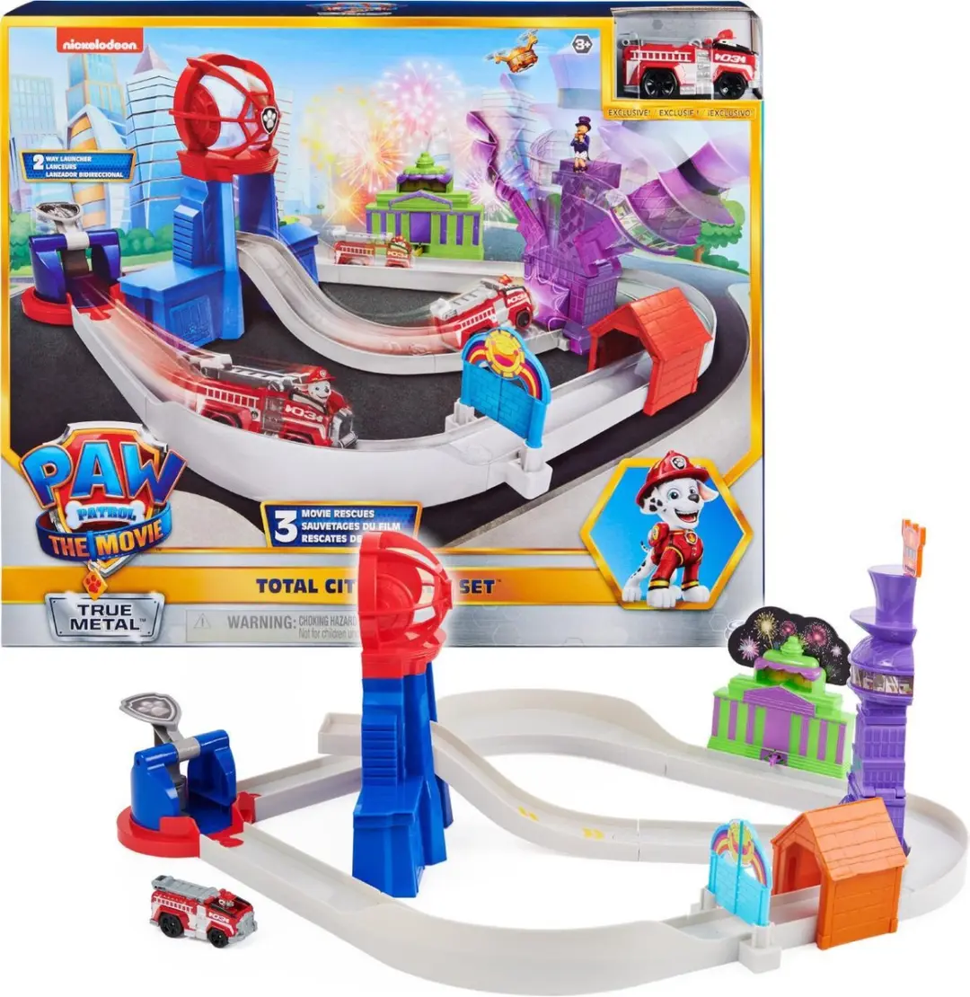 PAW Patrol Marshall Voertuig Red Avonturenstad Racebaan 1:55 - MPN 6061056