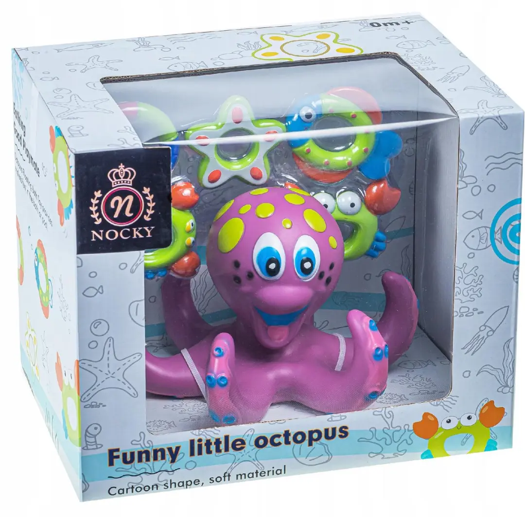 BK Ringo Serie Oöctopus Bad Speelset - 6 Stuks - Veelkleurig - afbeelding 6 van 6