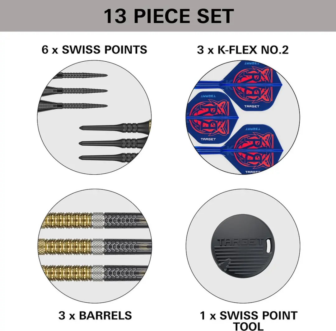 Target Raymond van Barneveld G6 95% Soft Tip Darts - 3 Stuks