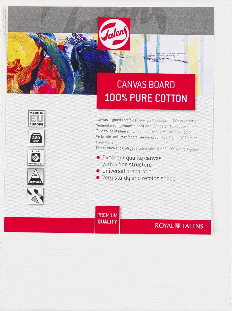 Talens Royal Talens Canvas Board 9x12cm - Assorted