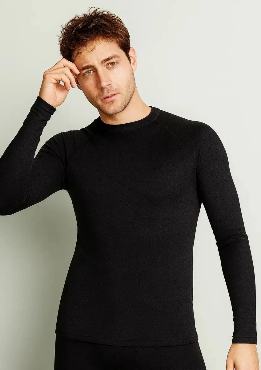 Ten Cate Thermo Long Sleeve Heren M - Zwart