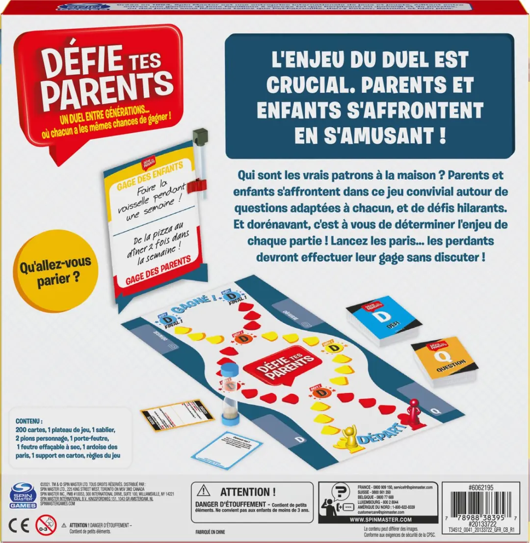 Spin Master Défie Tes Parents - 200 Kaarten