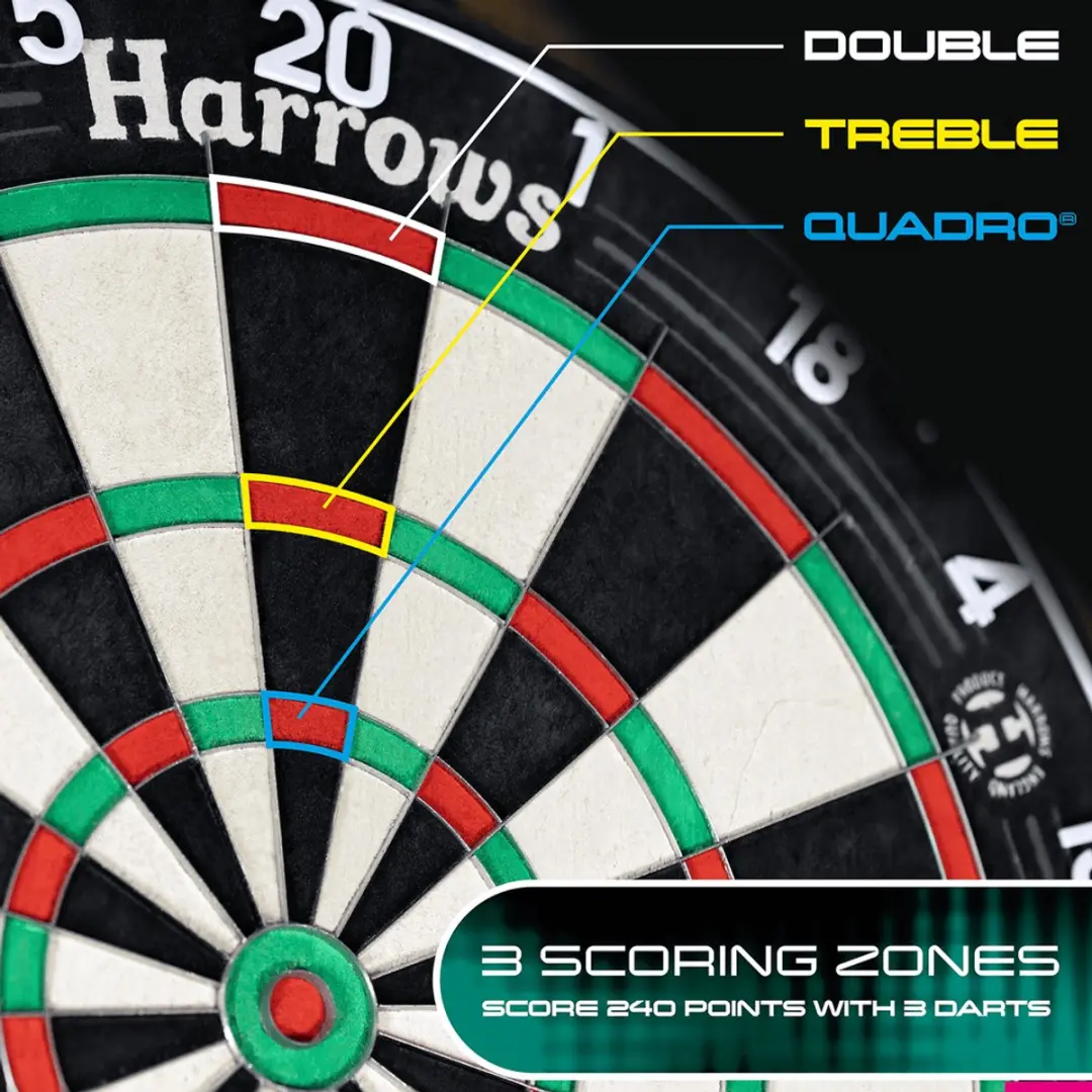 Harrows Quadro 240 Dartbord 47cm