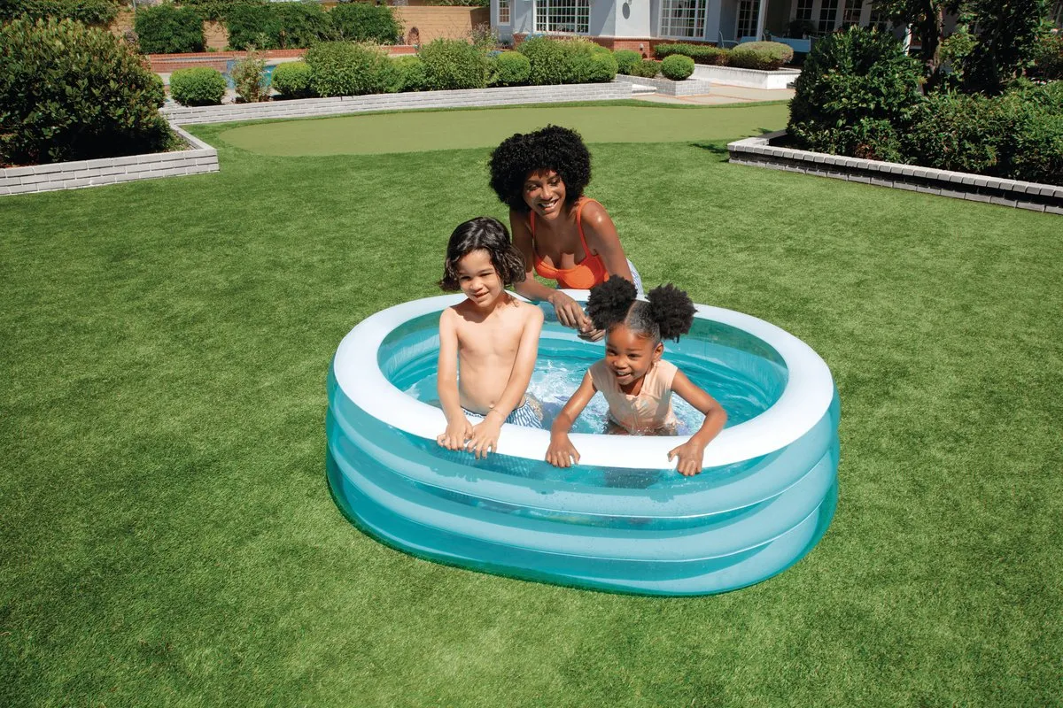 Intex My Sea Friends Opblaaszwembad 163x107x46cm - 230L - Blauw