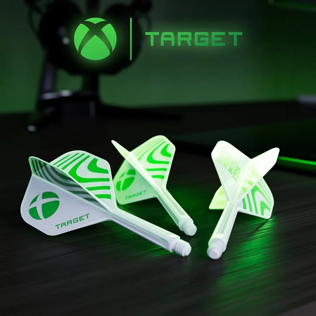 Target Xbox K-Flex NO6 Dart Flights - 3 Stuks - Groen/Wit
