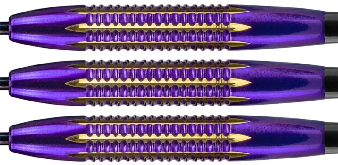 Bull's Dirk van Duijvenbode Aubergenius Brass Dartpijlen 21g - Paars - 3 Stuks