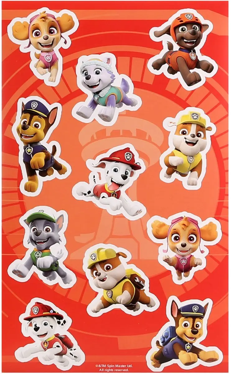 PAW Patrol Stickers - 5 Stickers Multicolor