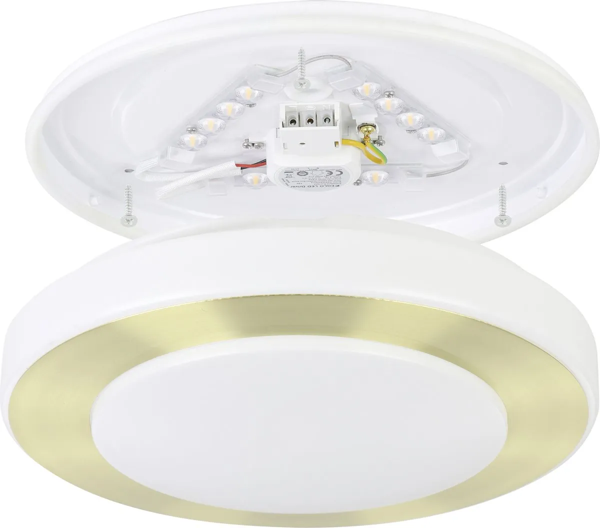 Eglo Led Carpi Plafondlamp Ø30cm - Goud/Wit