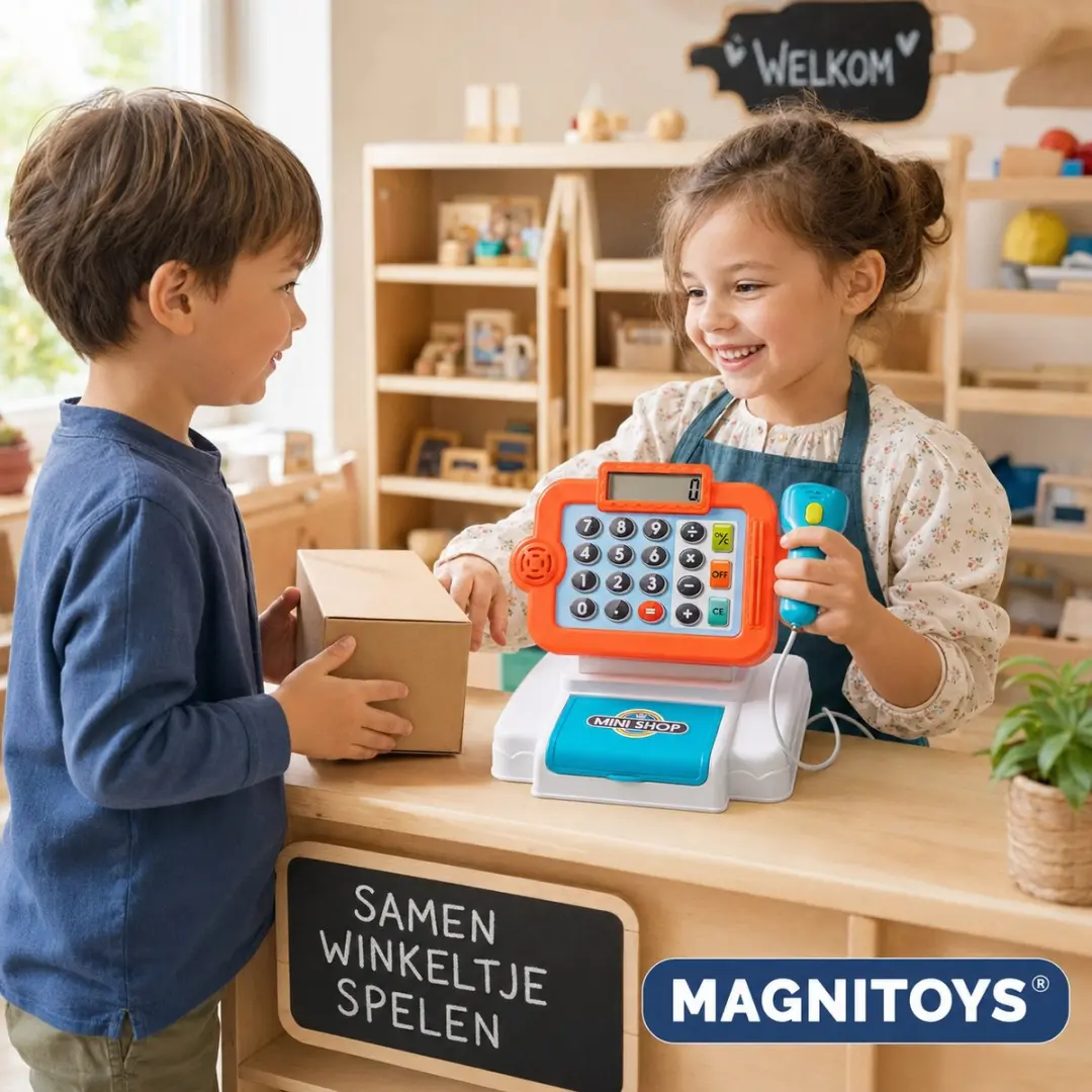 MagniToys Speelgoed Kassa - Educatief Reken Speelgoed - 2x AA