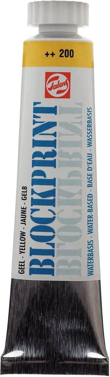 Talens Blockprint Sneldrogende Verf Geel 20ml