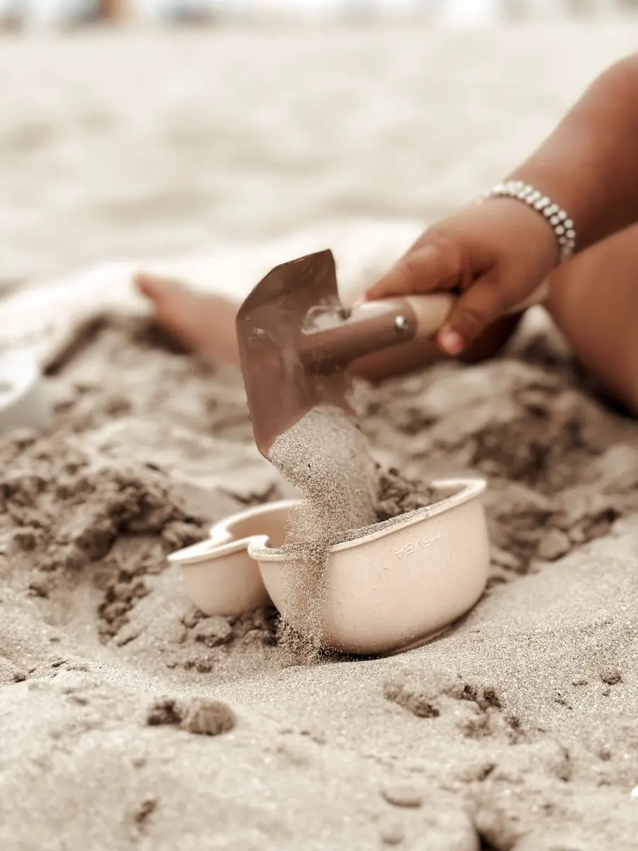 Hevea Sand Shaper Trio Set - 4 Stuks - Crème