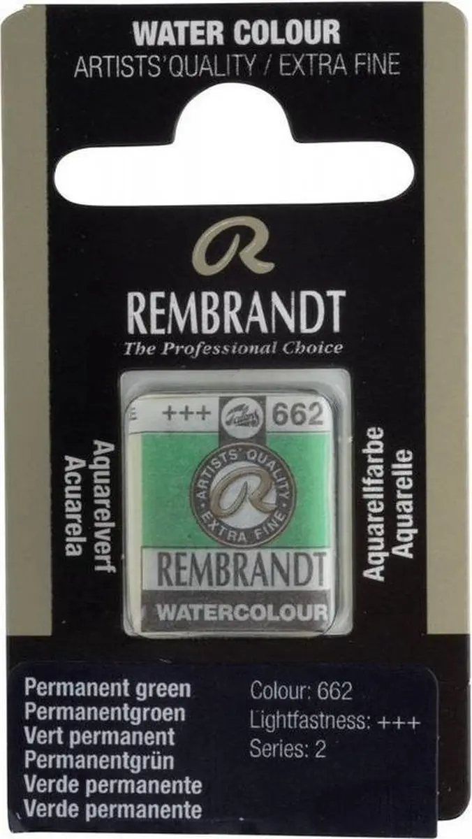 Rembrandt Waterverf Napje Permanent Green 10g
