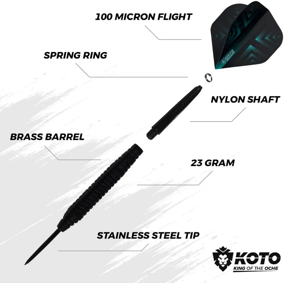 Target TOR Dartbord 46cm - met 2 Sets KOTO Steeldarts & 90 Darts