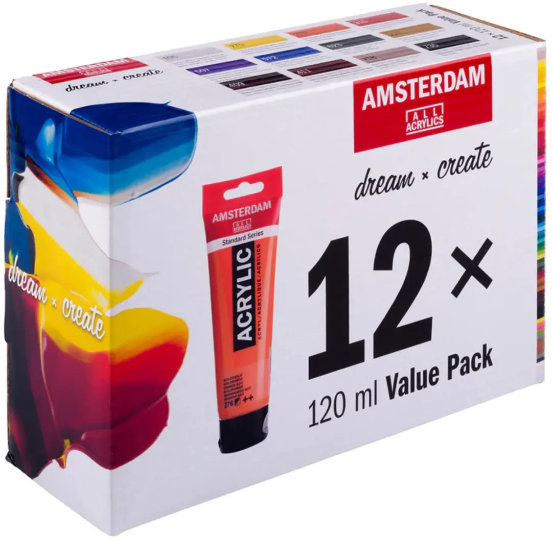Royal Talens Amsterdam Acrylverfset 12 Kleuren 120ml