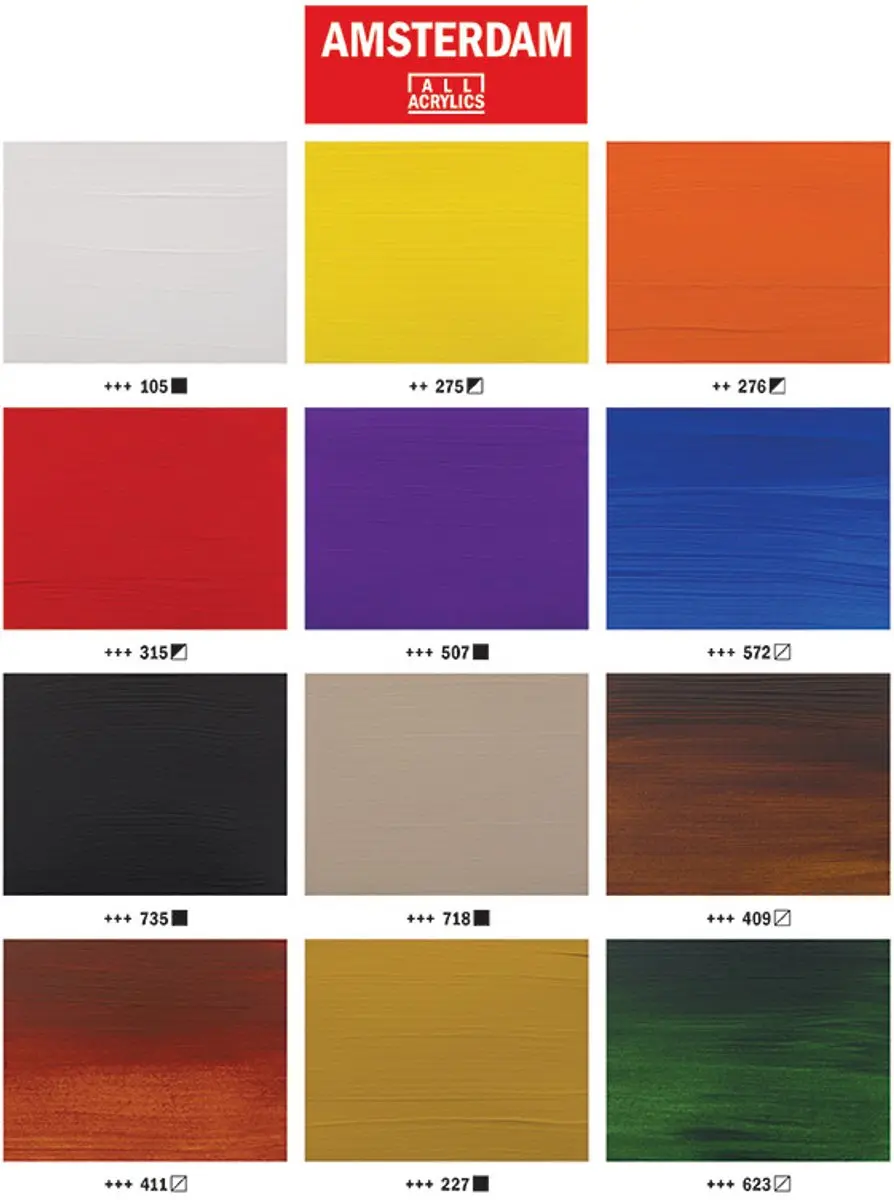 Royal Talens Amsterdam Acrylverfset 12 Kleuren 120ml