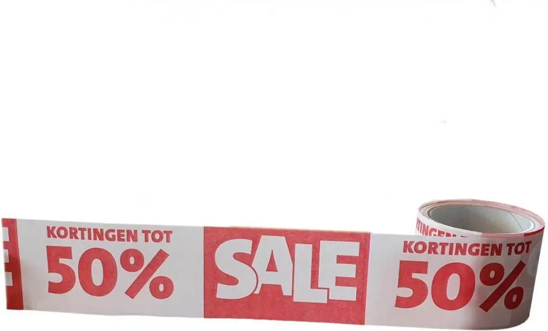 Kortpack Afzetlint Papier 75mm x 20m