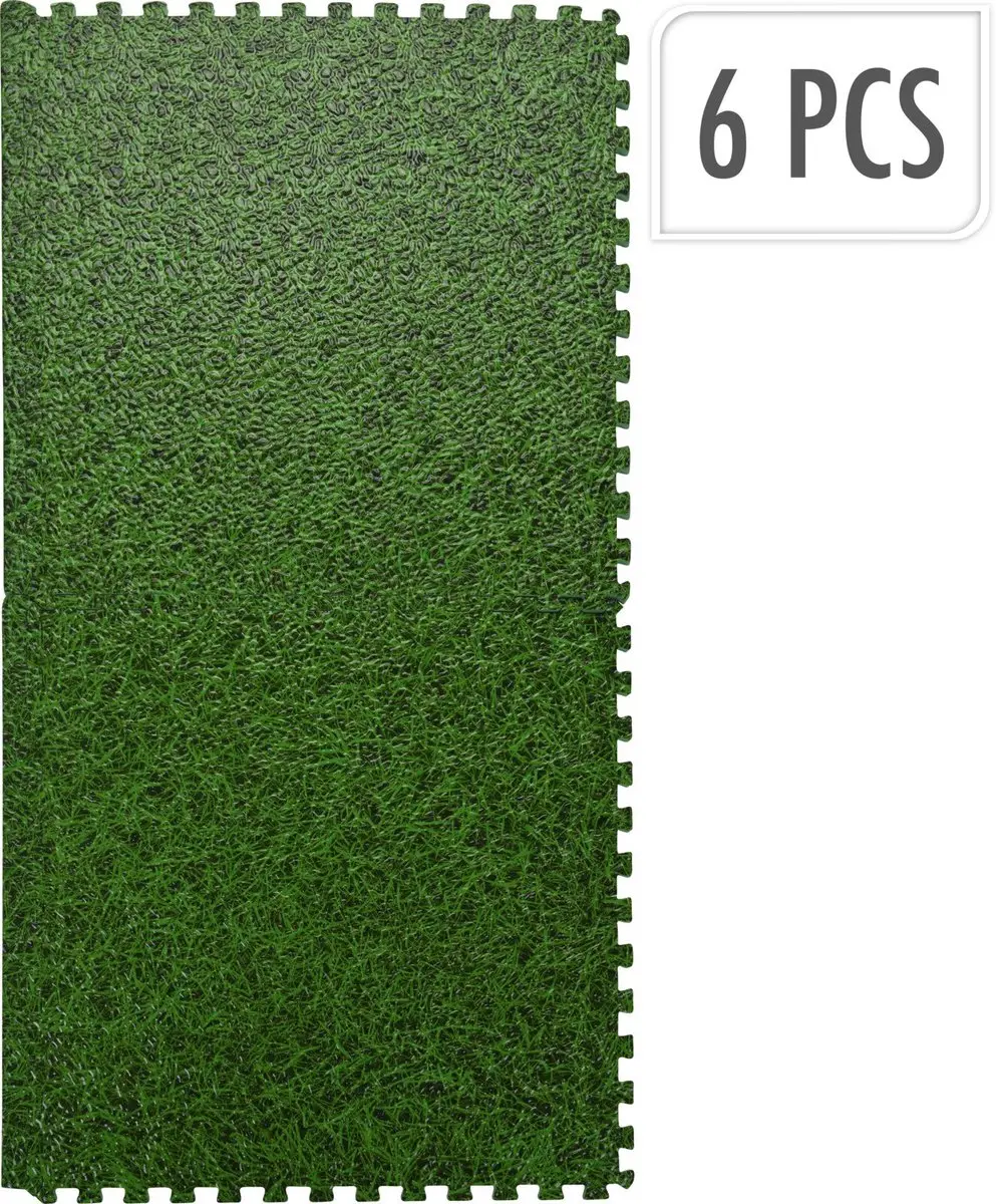 XQMax Vloermatset 6 Stuks Grasprint Groen