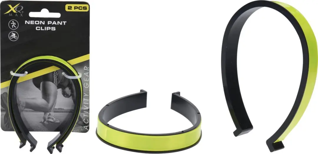 XQMax Reflecterende Broekclips - 2 Stuks - Neon Geel